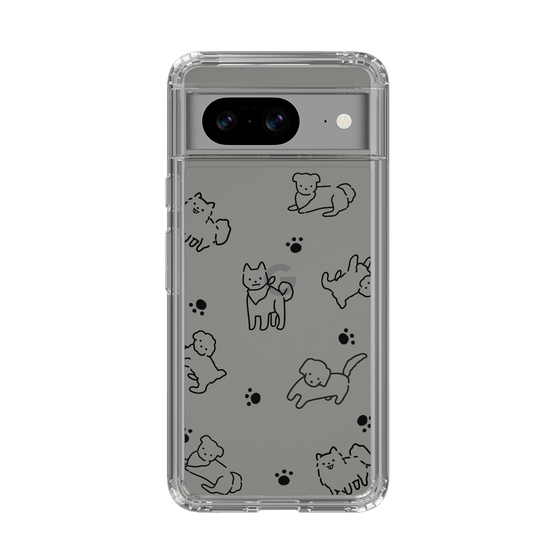 Slim Protection Case［ Original - CASEPLAY Dog All-over Pattern - black ］