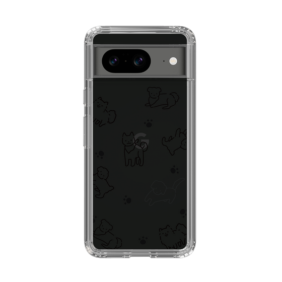 Slim Protection Case［ Original - CASEPLAY Dog All-over Pattern - black ］
