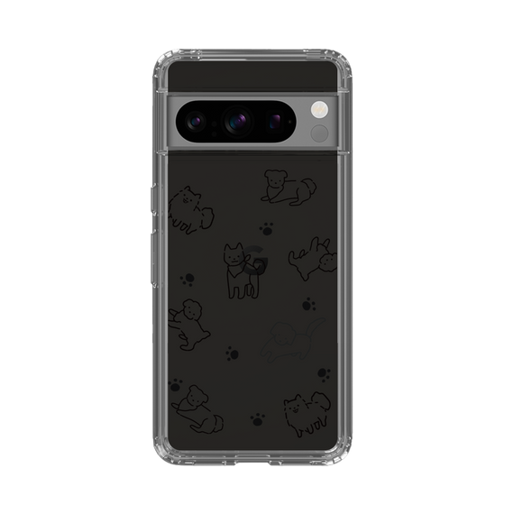 Slim Protection Case［ Original - CASEPLAY Dog All-over Pattern - black ］