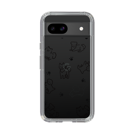 Slim Protection Case［ Original - CASEPLAY Dog All-over Pattern - black ］