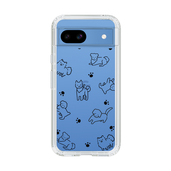 Slim Protection Case［ Original - CASEPLAY Dog All-over Pattern - black ］