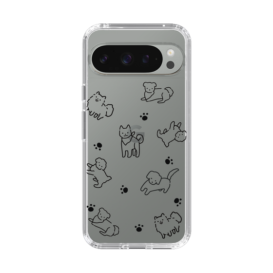 Slim Protection Case［ Original - CASEPLAY Dog All-over Pattern - black ］