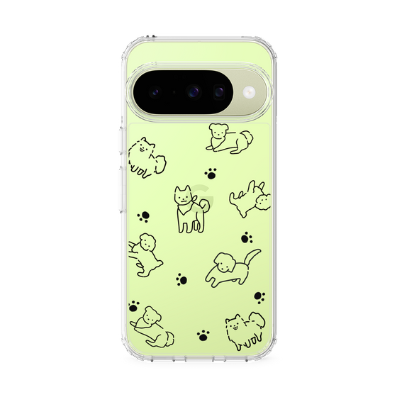 Slim Protection Case［ Original - CASEPLAY Dog All-over Pattern - black ］
