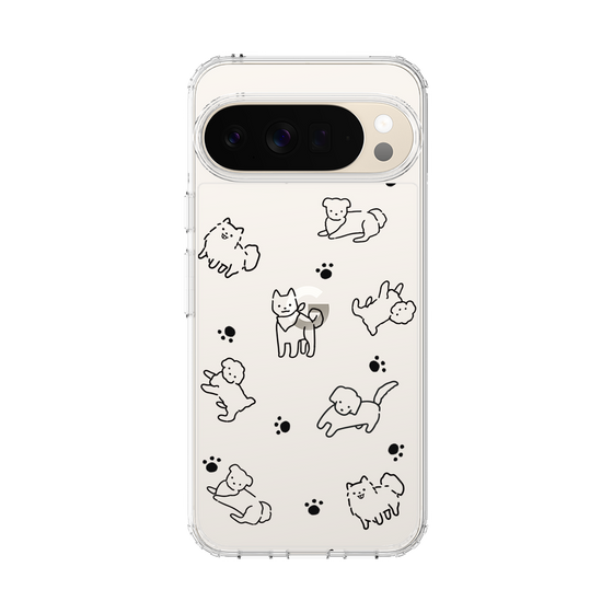 Slim Protection Case［ Original - CASEPLAY Dog All-over Pattern - black ］