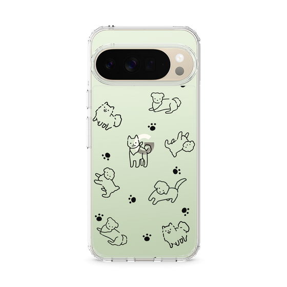 Slim Protection Case［ Original - CASEPLAY Dog All-over Pattern - black ］