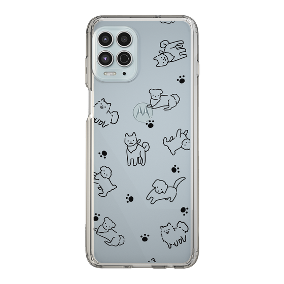 Slim Protection Case［ Original - CASEPLAY Dog All-over Pattern - black ］
