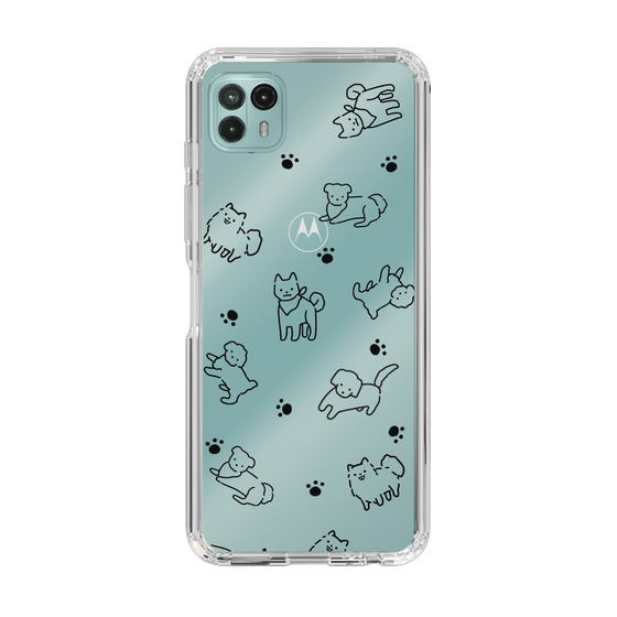 Slim Protection Case［ Original - CASEPLAY Dog All-over Pattern - black ］