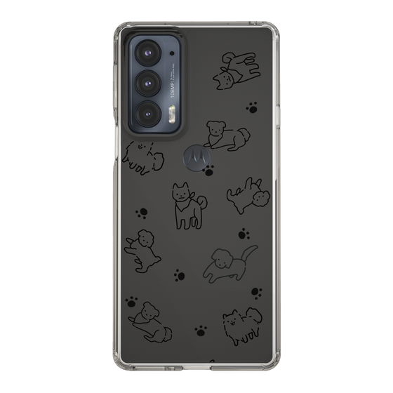 Slim Protection Case［ Original - CASEPLAY Dog All-over Pattern - black ］