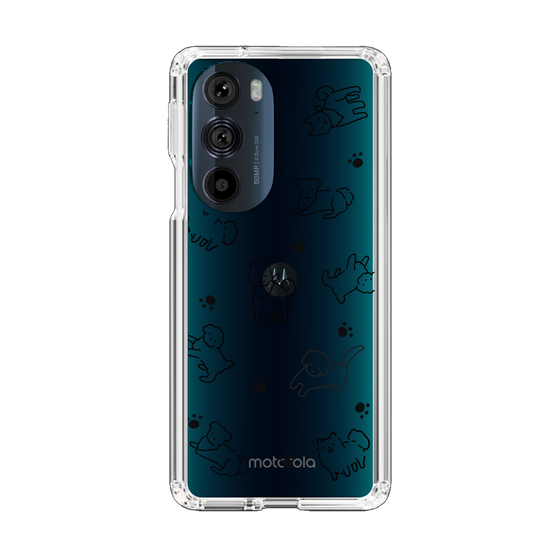 Slim Protection Case［ Original - CASEPLAY Dog All-over Pattern - black ］
