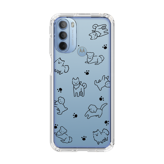 Slim Protection Case［ Original - CASEPLAY Dog All-over Pattern - black ］