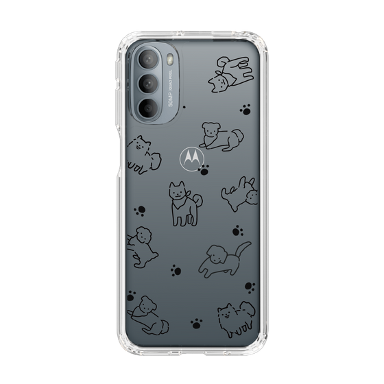 Slim Protection Case［ Original - CASEPLAY Dog All-over Pattern - black ］