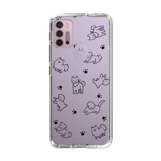 Slim Protection Case［ Original - CASEPLAY Dog All-over Pattern - black ］