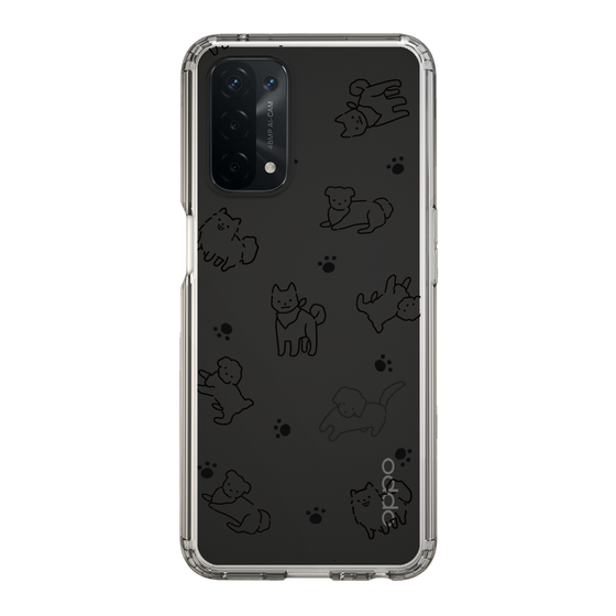 Slim Protection Case［ Original - CASEPLAY Dog All-over Pattern - black ］