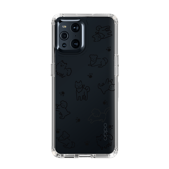 Slim Protection Case［ Original - CASEPLAY Dog All-over Pattern - black ］