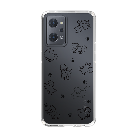 Slim Protection Case［ Original - CASEPLAY Dog All-over Pattern - black ］