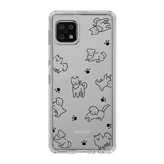 Slim Protection Case［ Original - CASEPLAY Dog All-over Pattern - black ］