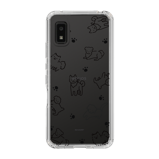 Slim Protection Case［ Original - CASEPLAY Dog All-over Pattern - black ］
