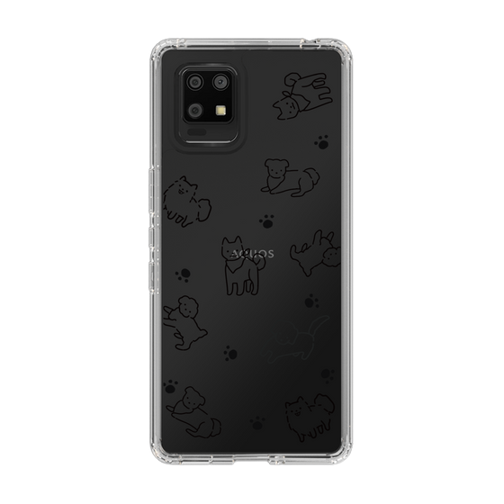Slim Protection Case［ Original - CASEPLAY Dog All-over Pattern - black ］