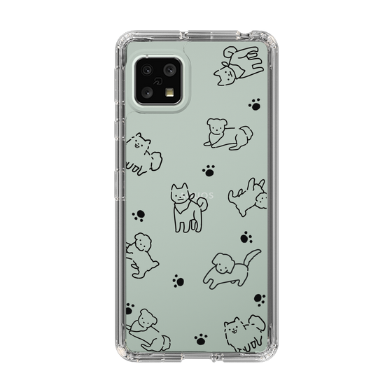 Slim Protection Case［ Original - CASEPLAY Dog All-over Pattern - black ］