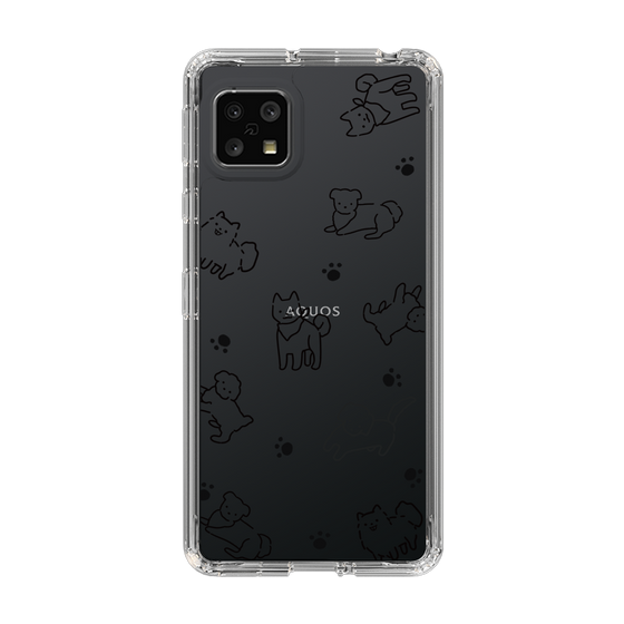 Slim Protection Case［ Original - CASEPLAY Dog All-over Pattern - black ］