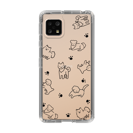 Slim Protection Case［ Original - CASEPLAY Dog All-over Pattern - black ］
