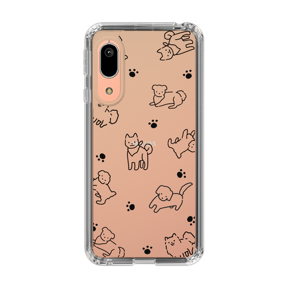 Slim Protection Case［ Original - CASEPLAY Dog All-over Pattern - black ］