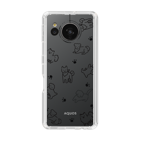 Slim Protection Case［ Original - CASEPLAY Dog All-over Pattern - black ］
