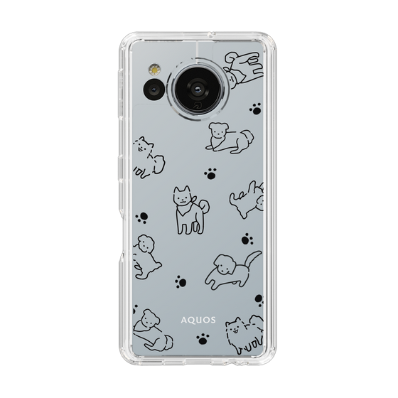 Slim Protection Case［ Original - CASEPLAY Dog All-over Pattern - black ］