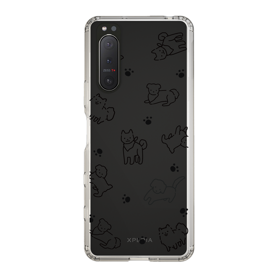 Slim Protection Case［ Original - CASEPLAY Dog All-over Pattern - black ］