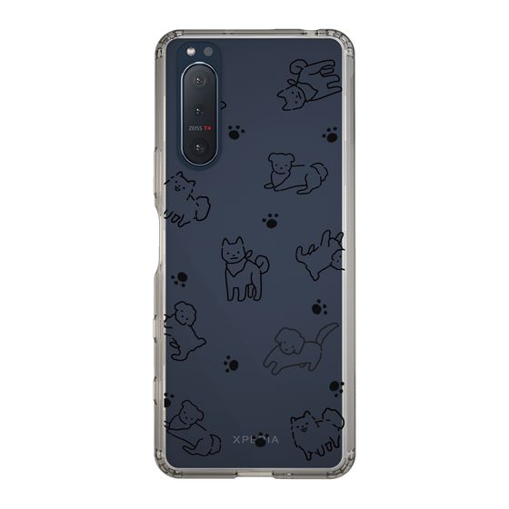 Slim Protection Case［ Original - CASEPLAY Dog All-over Pattern - black ］