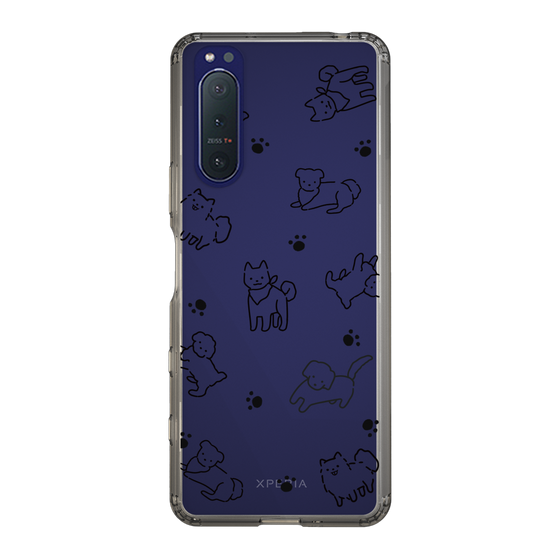 Slim Protection Case［ Original - CASEPLAY Dog All-over Pattern - black ］