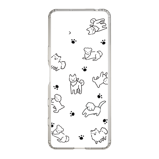 Slim Protection Case［ Original - CASEPLAY Dog All-over Pattern - black ］