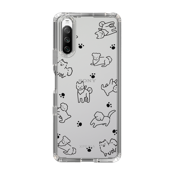 Slim Protection Case［ Original - CASEPLAY Dog All-over Pattern - black ］