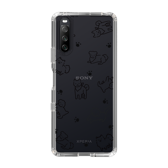 Slim Protection Case［ Original - CASEPLAY Dog All-over Pattern - black ］
