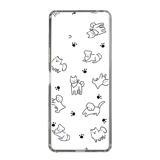 Slim Protection Case［ Original - CASEPLAY Dog All-over Pattern - black ］