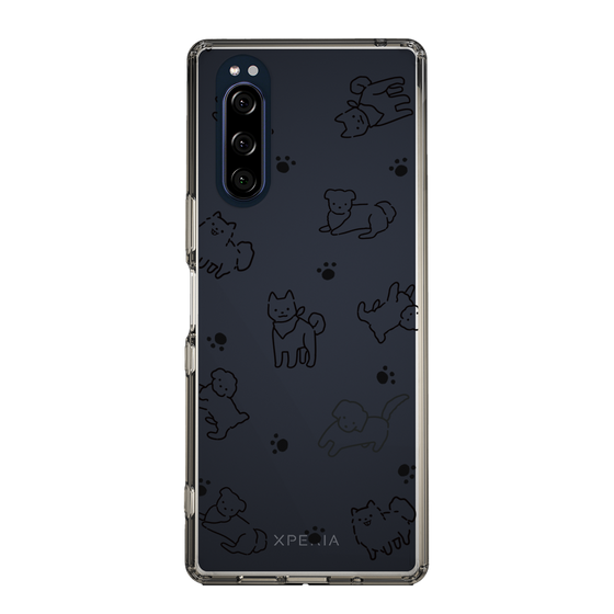 Slim Protection Case［ Original - CASEPLAY Dog All-over Pattern - black ］