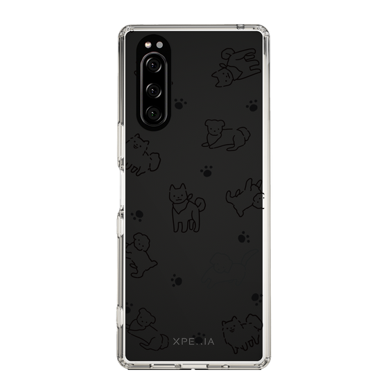 Slim Protection Case［ Original - CASEPLAY Dog All-over Pattern - black ］