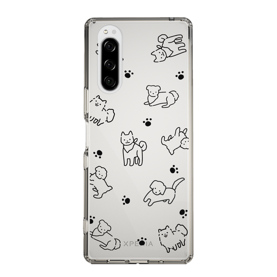 Slim Protection Case［ Original - CASEPLAY Dog All-over Pattern - black ］