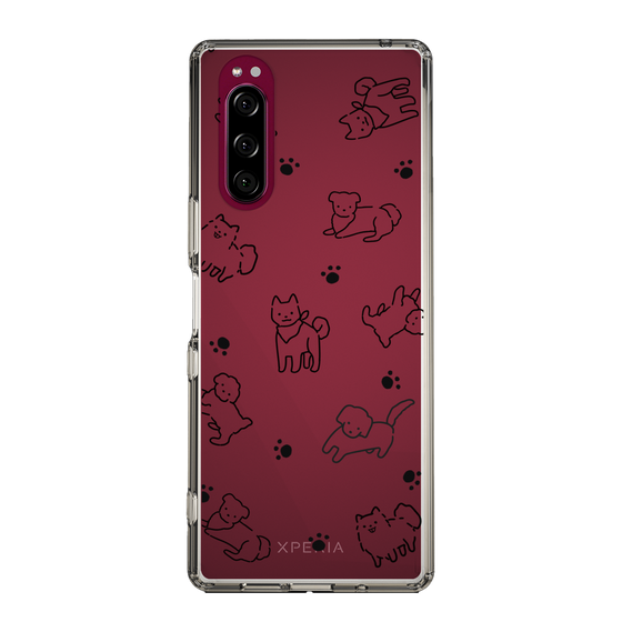 Slim Protection Case［ Original - CASEPLAY Dog All-over Pattern - black ］