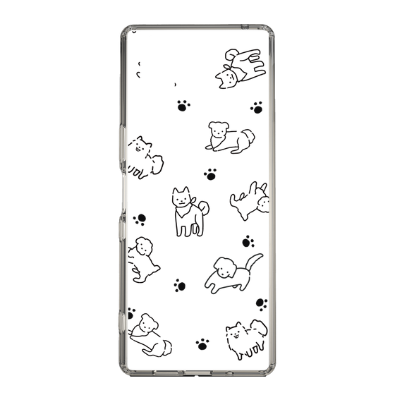 Slim Protection Case［ Original - CASEPLAY Dog All-over Pattern - black ］