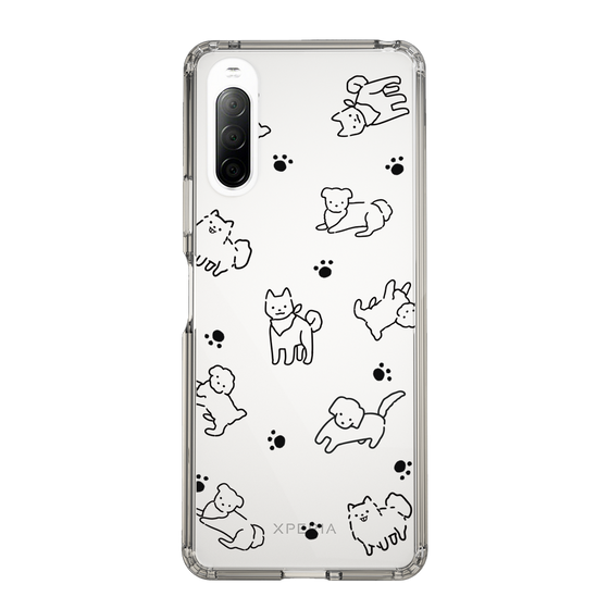 Slim Protection Case［ Original - CASEPLAY Dog All-over Pattern - black ］