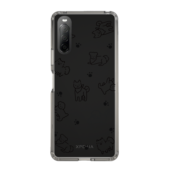 Slim Protection Case［ Original - CASEPLAY Dog All-over Pattern - black ］