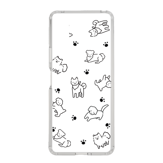 Slim Protection Case［ Original - CASEPLAY Dog All-over Pattern - black ］