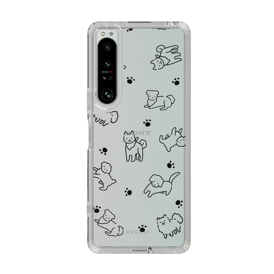 Slim Protection Case［ Original - CASEPLAY Dog All-over Pattern - black ］