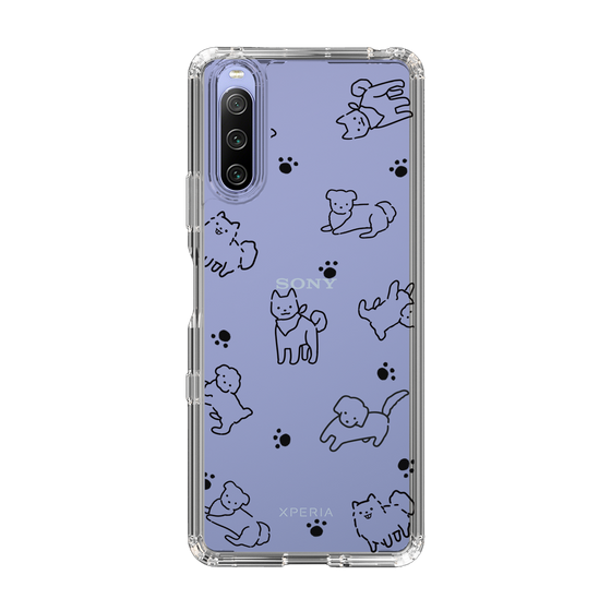 Slim Protection Case［ Original - CASEPLAY Dog All-over Pattern - black ］