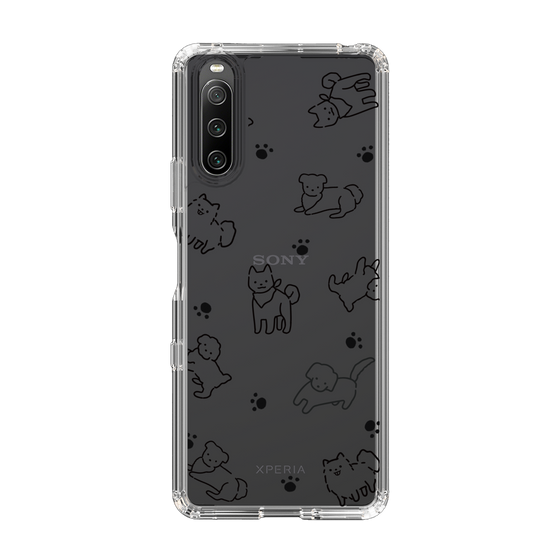 Slim Protection Case［ Original - CASEPLAY Dog All-over Pattern - black ］