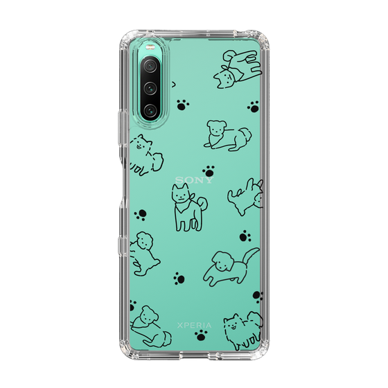 Slim Protection Case［ Original - CASEPLAY Dog All-over Pattern - black ］