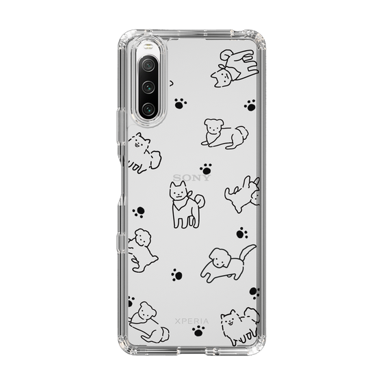 Slim Protection Case［ Original - CASEPLAY Dog All-over Pattern - black ］