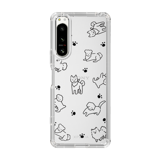 Slim Protection Case［ Original - CASEPLAY Dog All-over Pattern - black ］