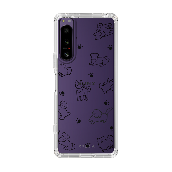 Slim Protection Case［ Original - CASEPLAY Dog All-over Pattern - black ］
